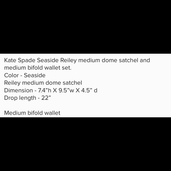 Kate Spade Medium dome satchel & Bifold Wallet - Picture 8 of 8